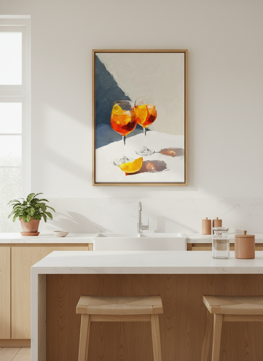 aperol spritz plakat – interiør mockup