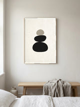 Balance I Plakat i ramme på væg i soveværelse