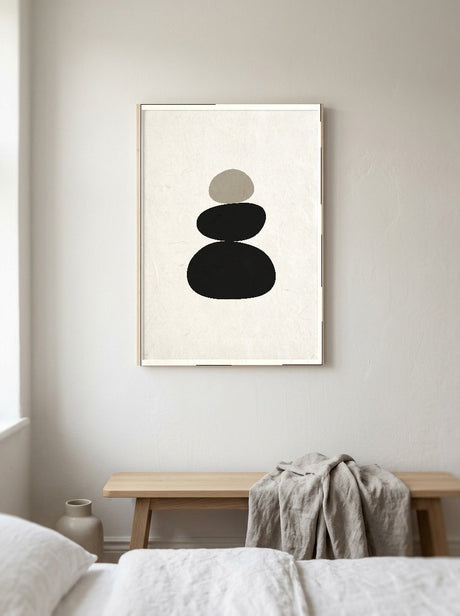 Balance I Plakat i ramme på væg i soveværelse