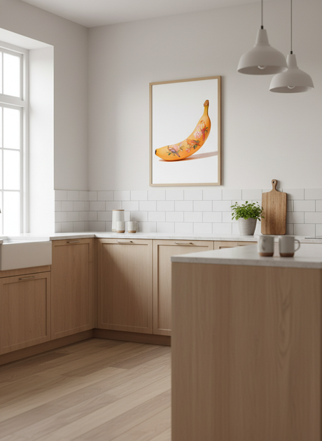 Banan med fugle Plakat