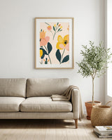 plakat mockup for pastelfarvede-blomster-no-1-plakat