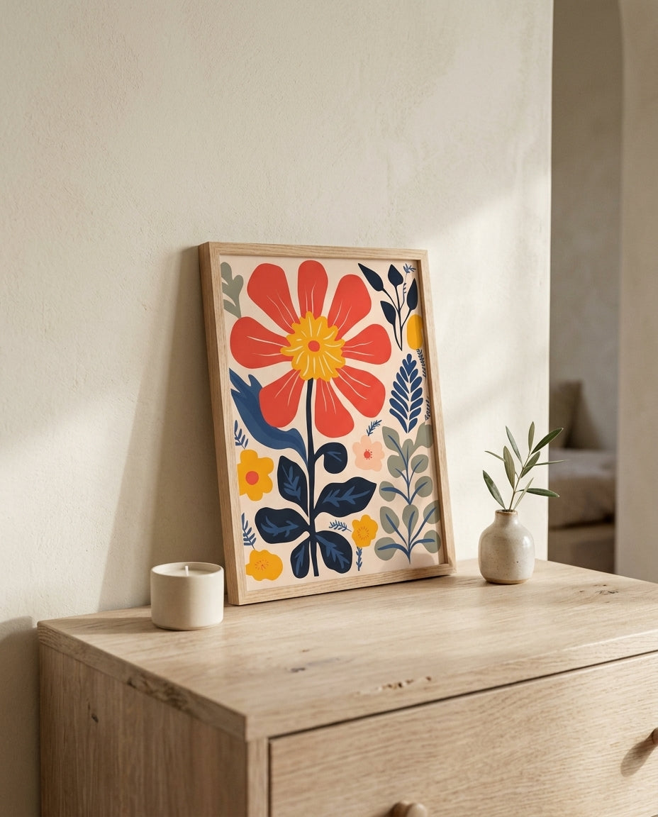 plakat mockup for farverig-blomsterdrom-no-2-plakat