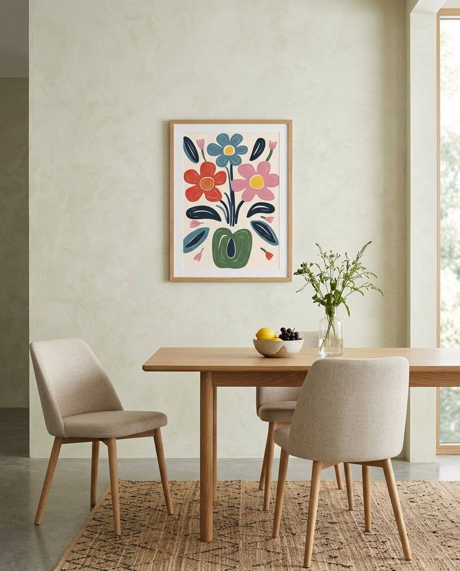 plakat mockup for farverig-blomsterdrom-no-5-plakat