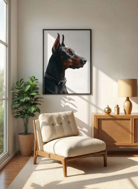 Elegant Doberman portræt plakat