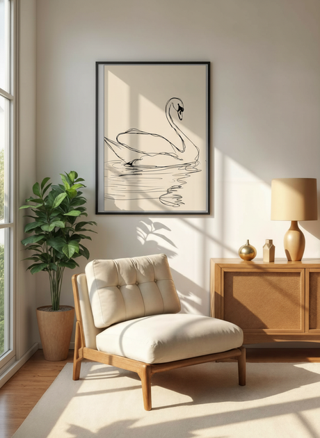 Elegant svane plakat