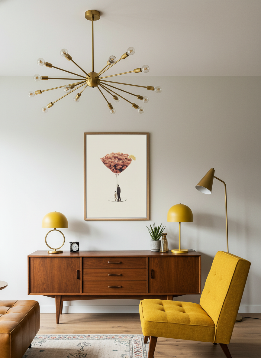 far og son cocktail plakat – interiør mockup