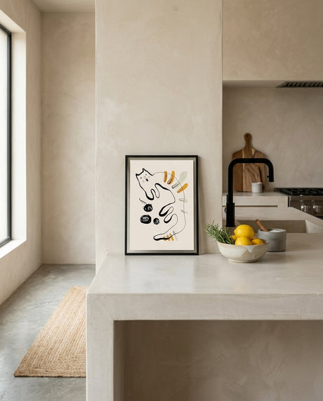 plakat mockup for minimalistisk-kat-plakat