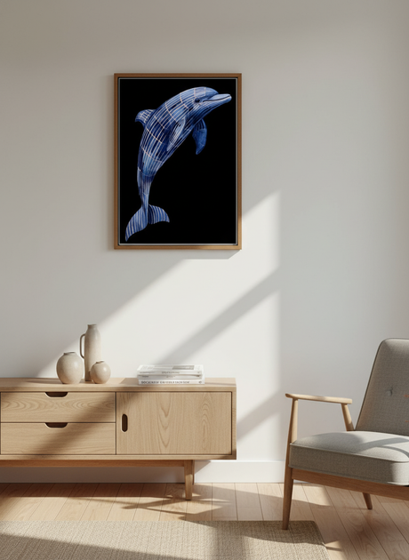 Geometrisk Delfin Plakat