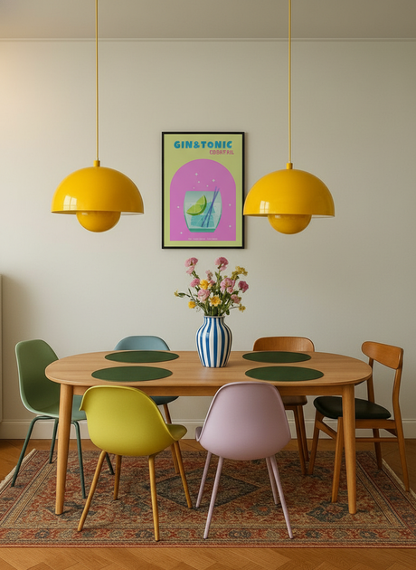 gin og tonic plakat – interiør mockup