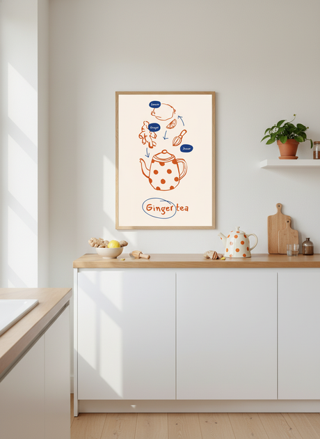ingefaer te plakat – interiør mockup
