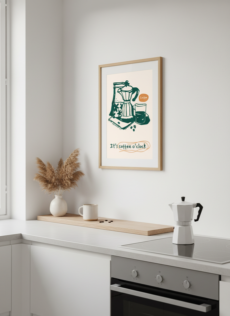 kaffetid plakat – interiør mockup