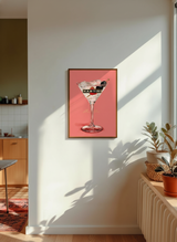 klassisk martini plakat – interiør mockup