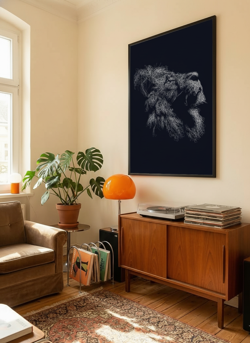 Løve med manke plakat