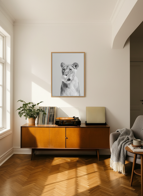 Løvinne med tyggegummi plakat