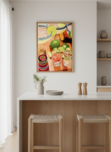 margarita og lime plakat – interiør mockup
