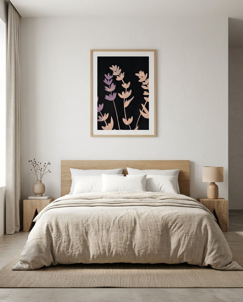 plakat mockup for lavendel-silhuet-plakat