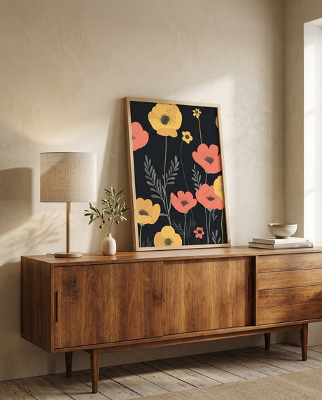 plakat mockup for mork-blomstermagi-plakat
