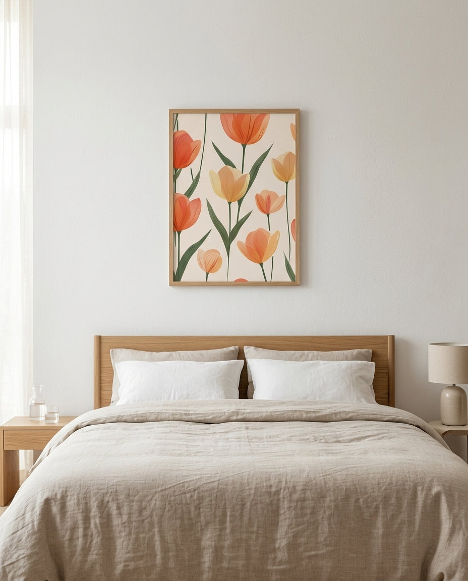 plakat mockup for pastelfarvede-blomster-no-4-plakat