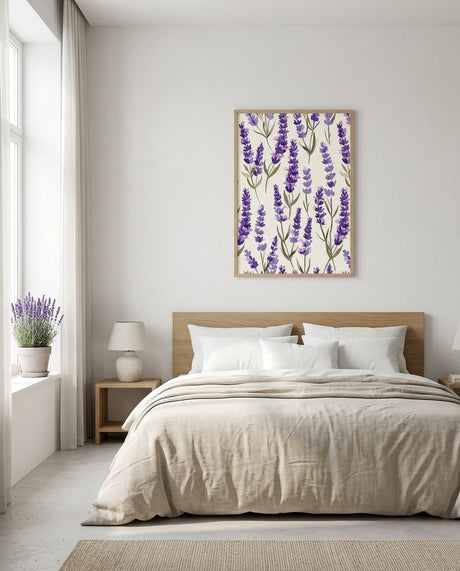plakat mockup for akvarel-lavendel-plakat