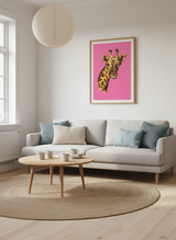 Pink giraf plakat