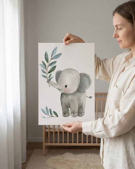 Sød elefant plakat