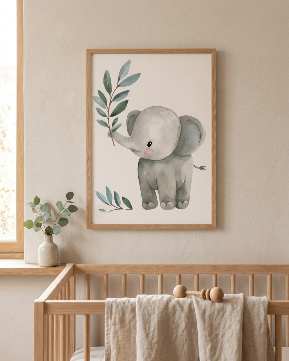Sød elefant plakat