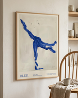 Blå Dansende Figur plakat