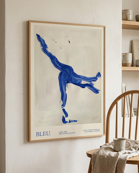 Blå Dansende Figur plakat