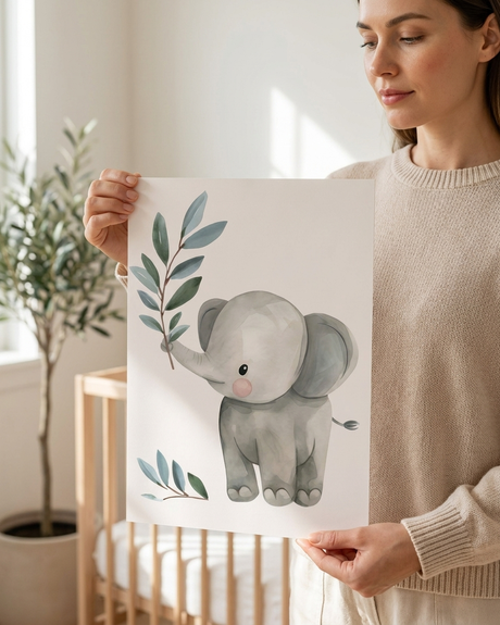 Sød elefant plakat