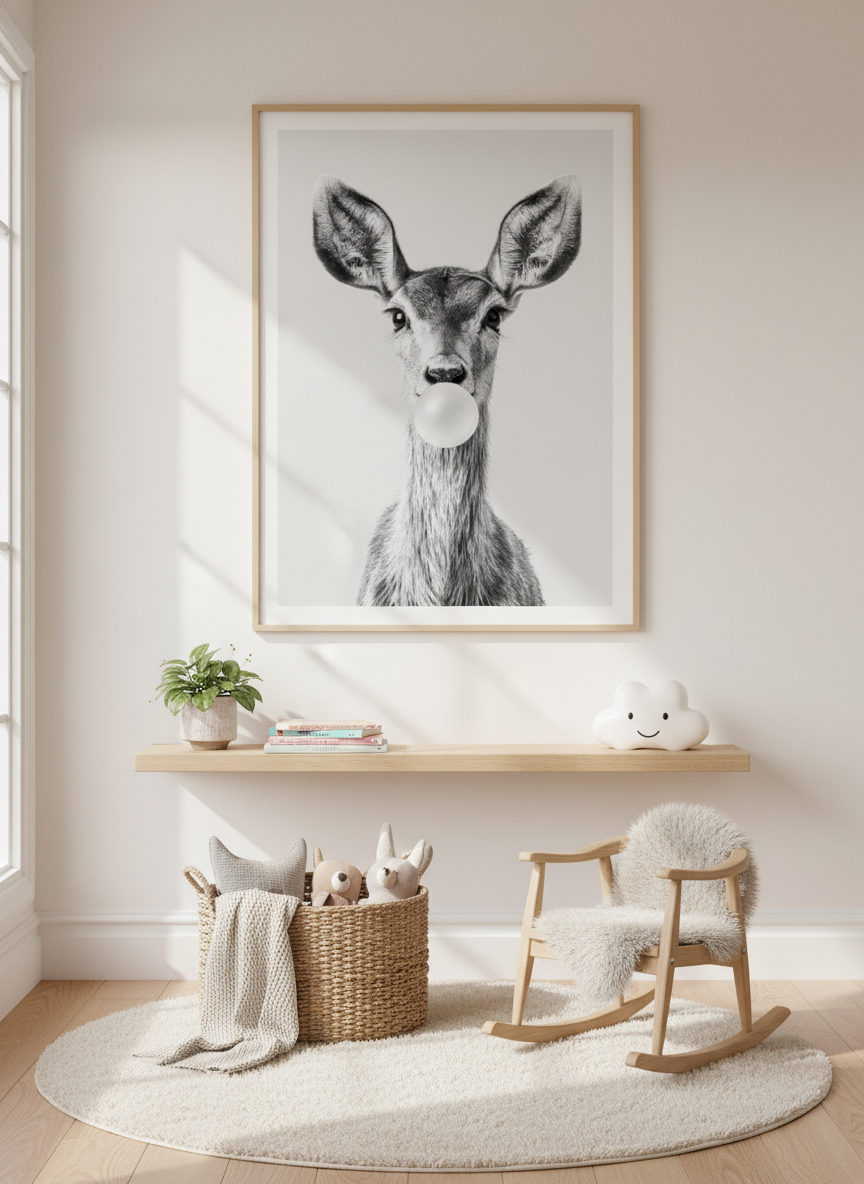 Rådyr med tyggegummi plakat