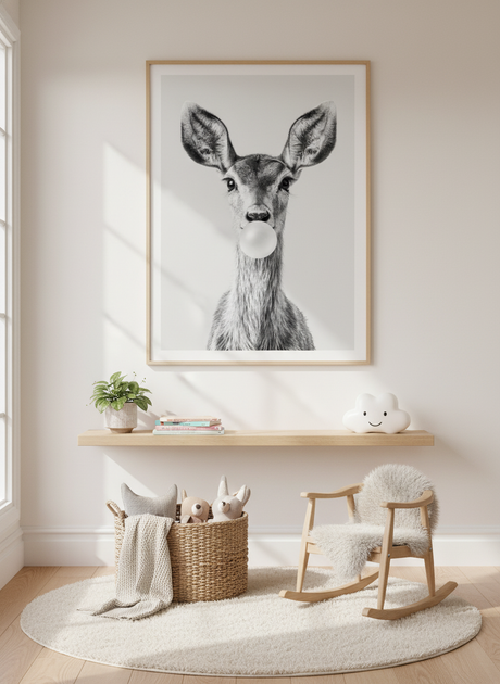 Rådyr med tyggegummi plakat