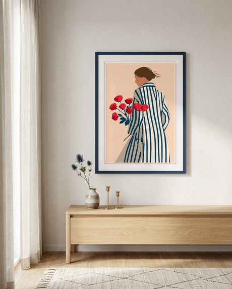 stribet-dame-med-roser-plakat-1-368