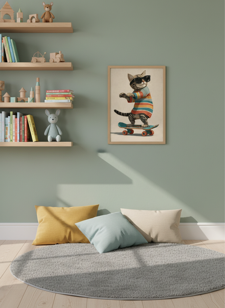 Skaterkat i solbriller Plakat