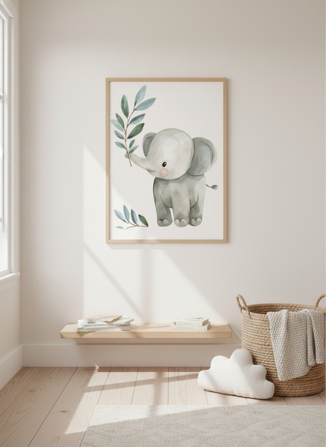 Sød elefant plakat