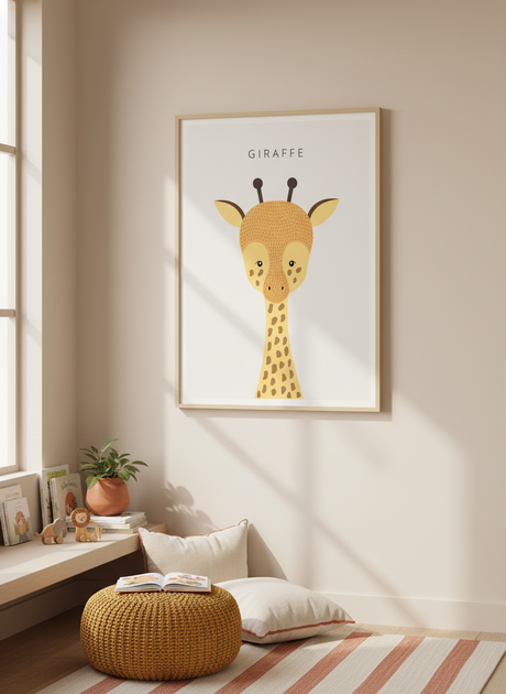 Sød giraf plakat