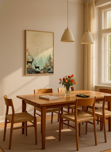 Stille skov med rådyr plakat