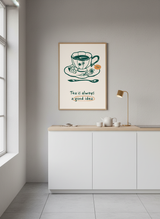 te en god ide plakat – interiør mockup