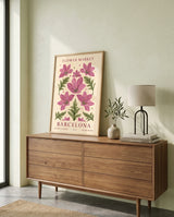 plakat mockup for barcelona-blomster-plakat