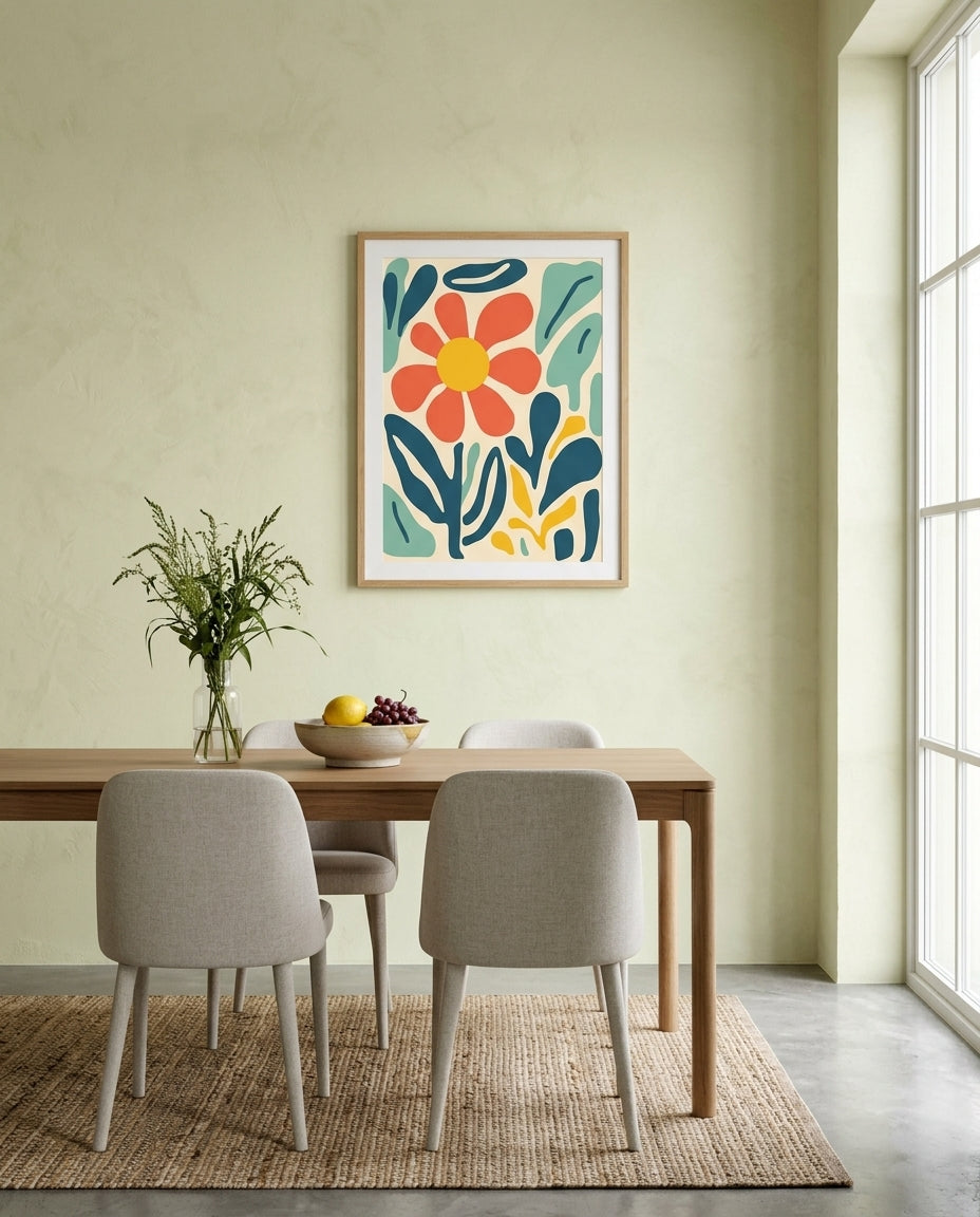 plakat mockup for farverig-blomsterdrom-no-8-plakat