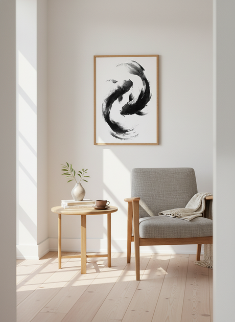 Yin Yang Koi plakat