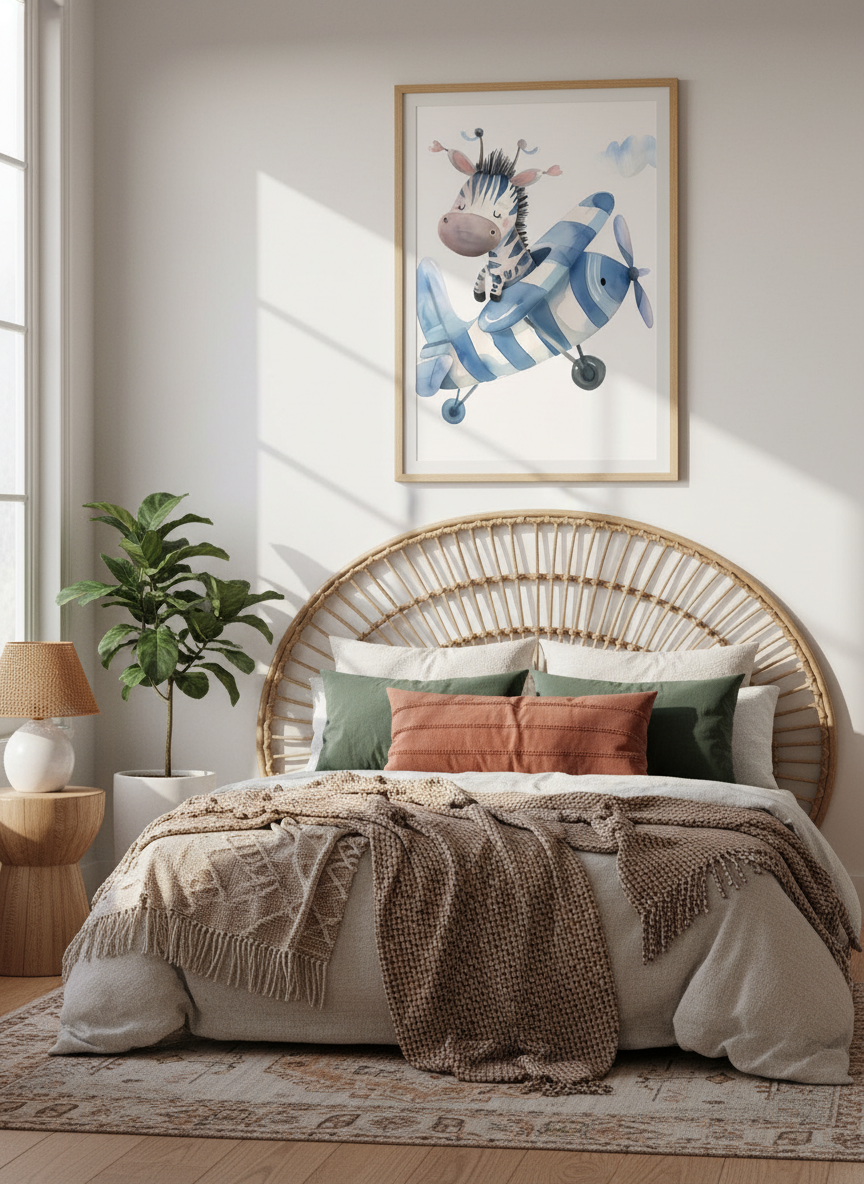 Zebra i fly plakat